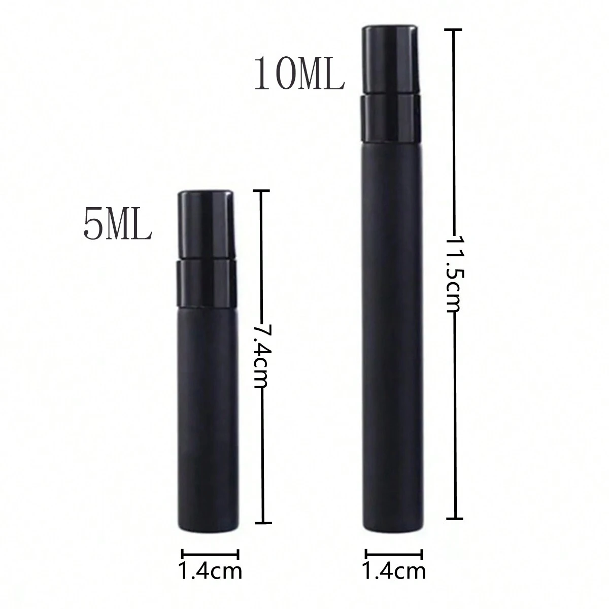 5PCS 5ml 10ml Portable Black Perfume Glass Bottle Empty Cosmetics Bottles Sample Test Tube Travel Cosmetic Tool view 5