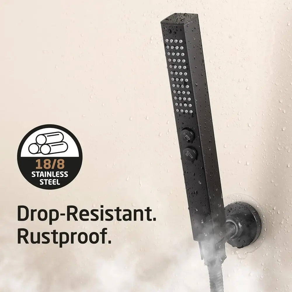 KES 全金属製RVシャワー蛇口、ホースと2機能シャワーヘッド付き、漏れなしキャンピングカー用シャワー蛇口交換、SUS304ハンドヘルドH