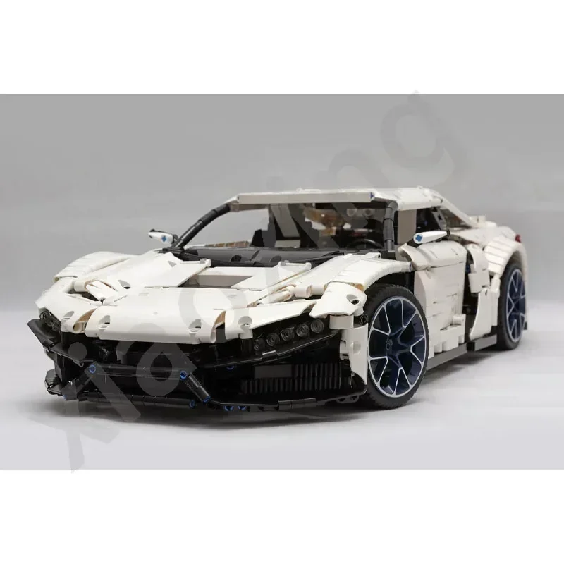 2023 White New Sports Car MOC-20510 Remote Controlelectric Customsportscar2683parts Building Blockmodeladult Kidsbirthdaytoygift