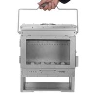 Portable wood stove outdoor camping hot tent stove heating cooking barbecue with chimney factory cheap