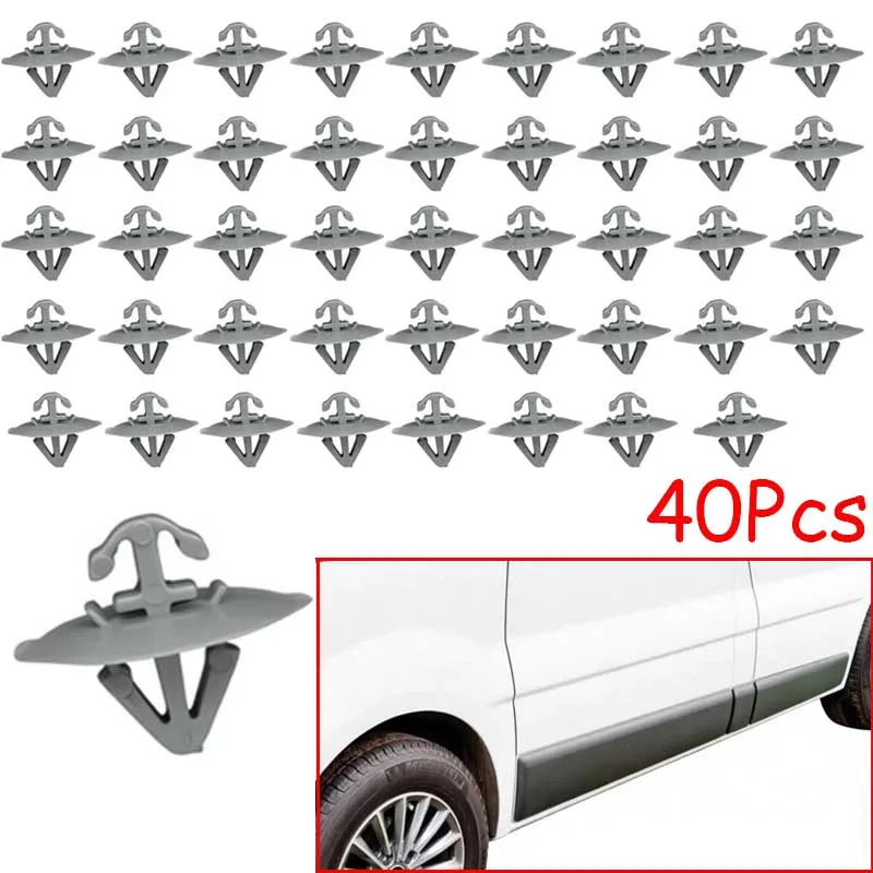 40Pcs Fit For Nissan Primastar/Interstar/NV400 & Opel Vivaro | 7703077420 Door Panel Trim Rivets Fixing Clips | Auto Fasteners