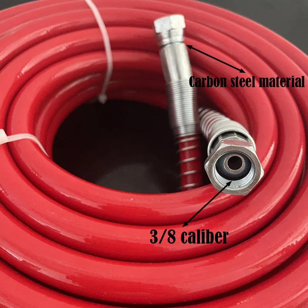 0.5-40 Meter Airless High-Pressure Spray Paint Pipe 'Steel Wire Nylon Hose' Connector 3/8 BSP 4350PSI For Spray Paint Machine