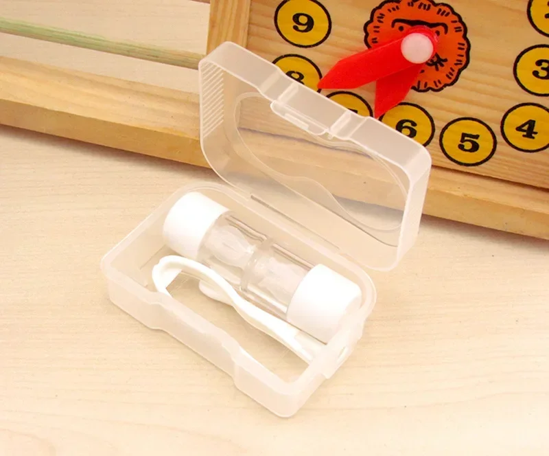 1PC Contact Lens Case Candy Color Glasses Lenses Box Tweezers Container Travel Eye Care Kit Holder Eyewear Accessories