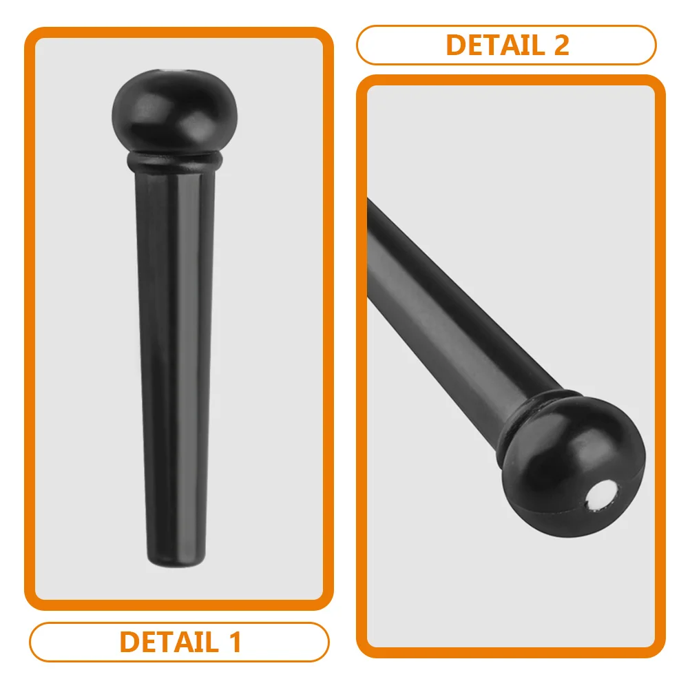 

6 Pcs Fixing Nails Guitar Tuning Pegs Acoustic Bridge Pins Accessories Abs Assembly