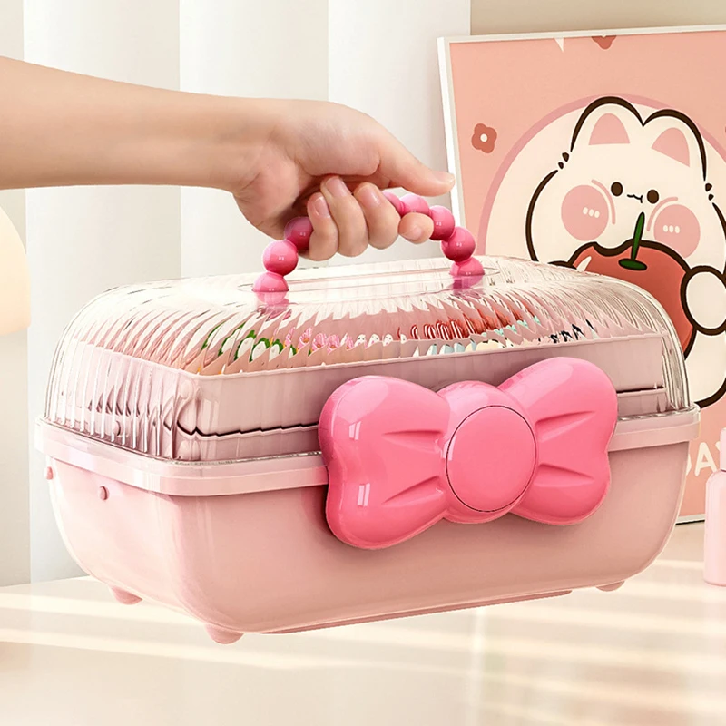 2023new Multi-layer Hairpin Storage Box Cute Girls Jewellery Box Children\'s Hair Accessories Storage Box Toy Storage Box