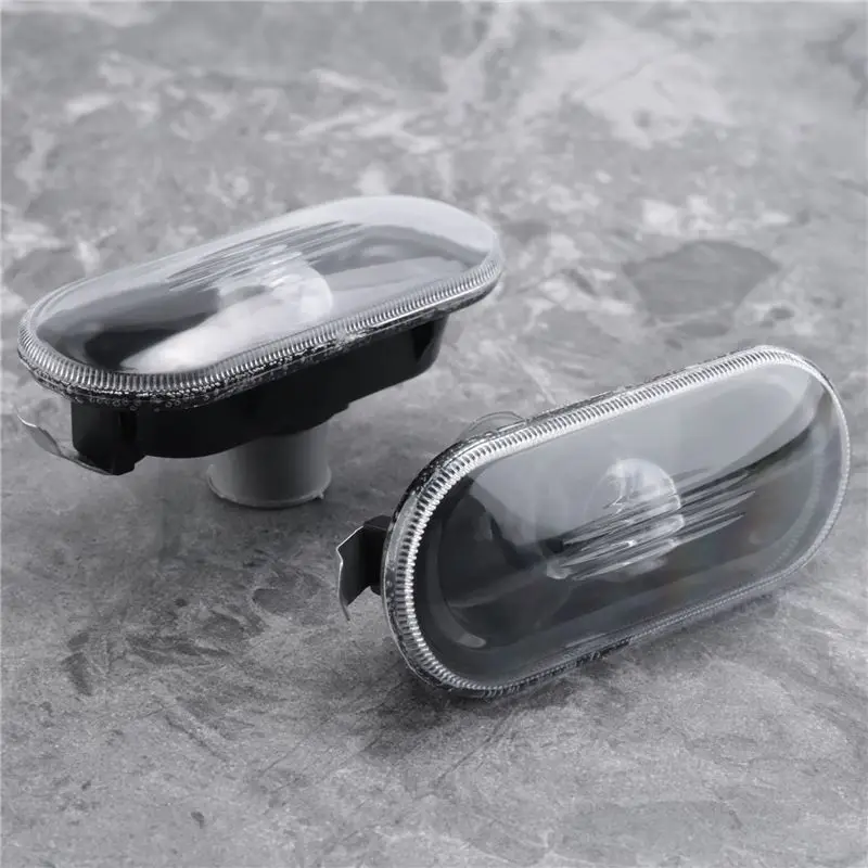 BB AT-2Pcs Car Side Marker Turn Signal Warning Light Black Lamp Cover For MK4 Golf Jetta Bora,B5/B5.5 Passat,Beetle