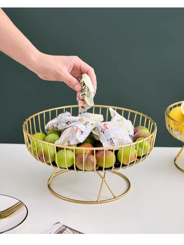 

European light luxury living room fruit plate creative living room home water fruit basket afternoon tea candy dessert rack dess