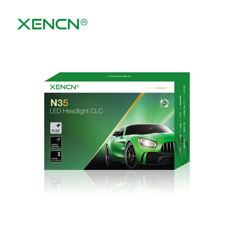 

N35 PLUS H1 H4 H7 H11 HB3/HB4 LED Headlight Lamp XENCN 6000K 12V/35W Integrated design of intelligent centralized control OEM