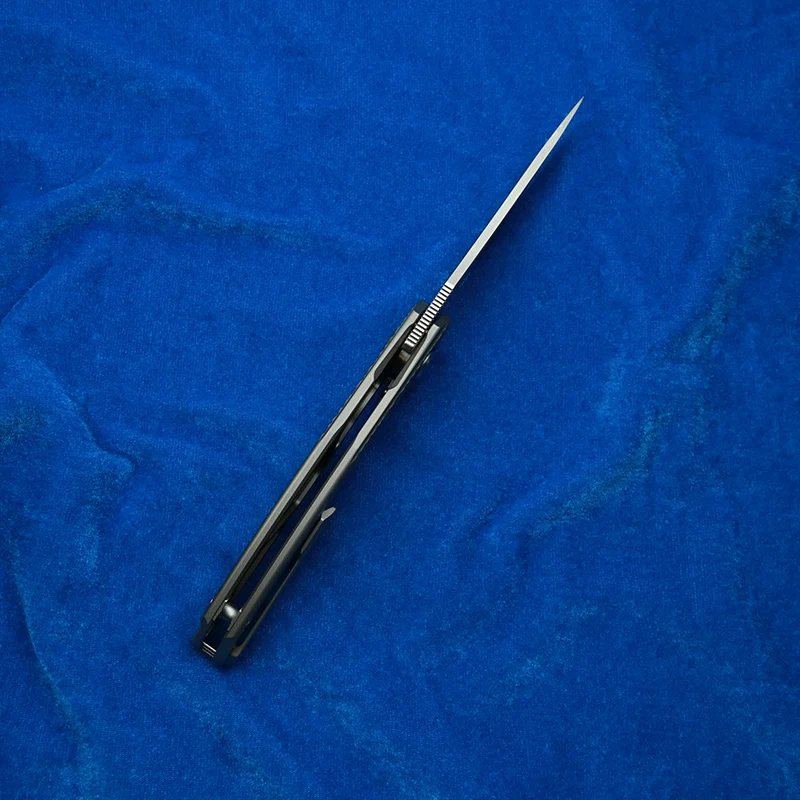 LEMIFSHE Quantum Double Row cuscinetto in ceramica manico in titanio Mark Cromax PM Blade pieghevole Tactical Camp Hunting EDC Tool Knife