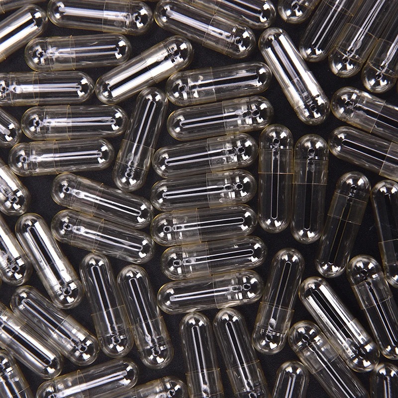 

1000PCS Standard Size 0# Empty Capsules Gelatin Clear Hollow Hard Transparent 20.7-21.7mm Mini Doosjes Pill Case