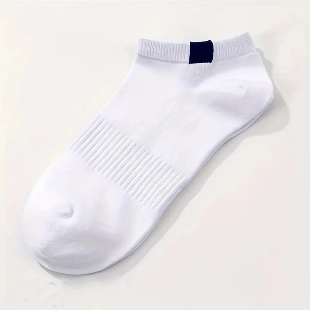 5 Pairs Men Low Ankle Socks Fashionable Trendy Simple Versatile Socks Comfortable Antibacterial Quick Drying Breathable Socks