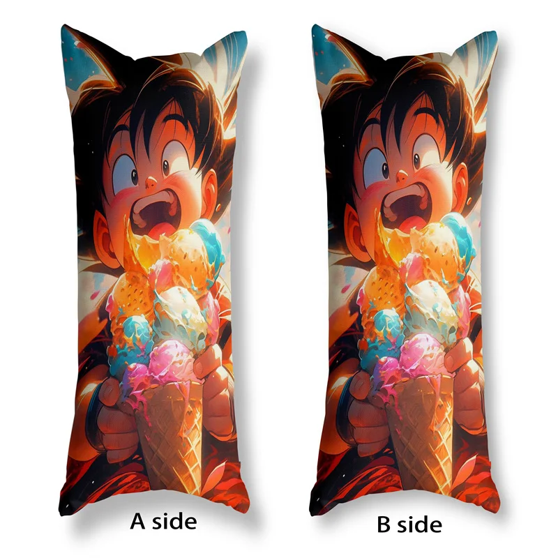 Funda de almohada de cuerpo completo con dibujos animados de Dragon Ball Goku, funda de cojín larga para el hogar, dormitorio, sala de estar, sofá, regalo para niños