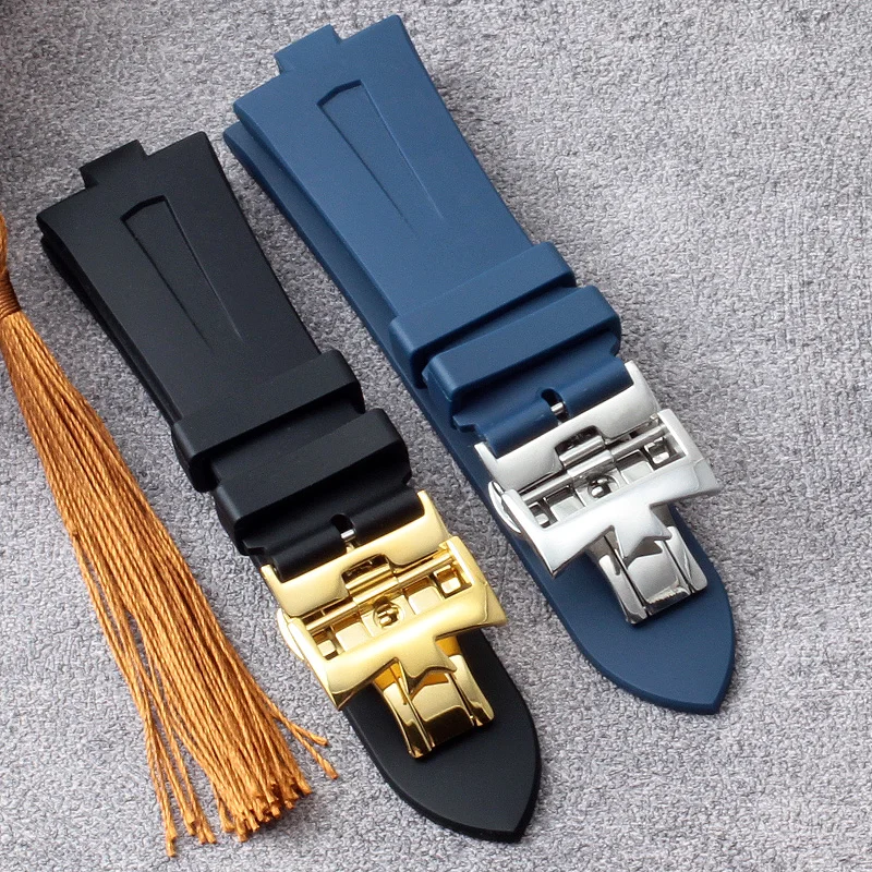 Quality Rubber Silicone Watch Band For Vacheron Constantin VC 47450 49020 Watchbands Men Luxurious Breathable Watch Strap 25mm