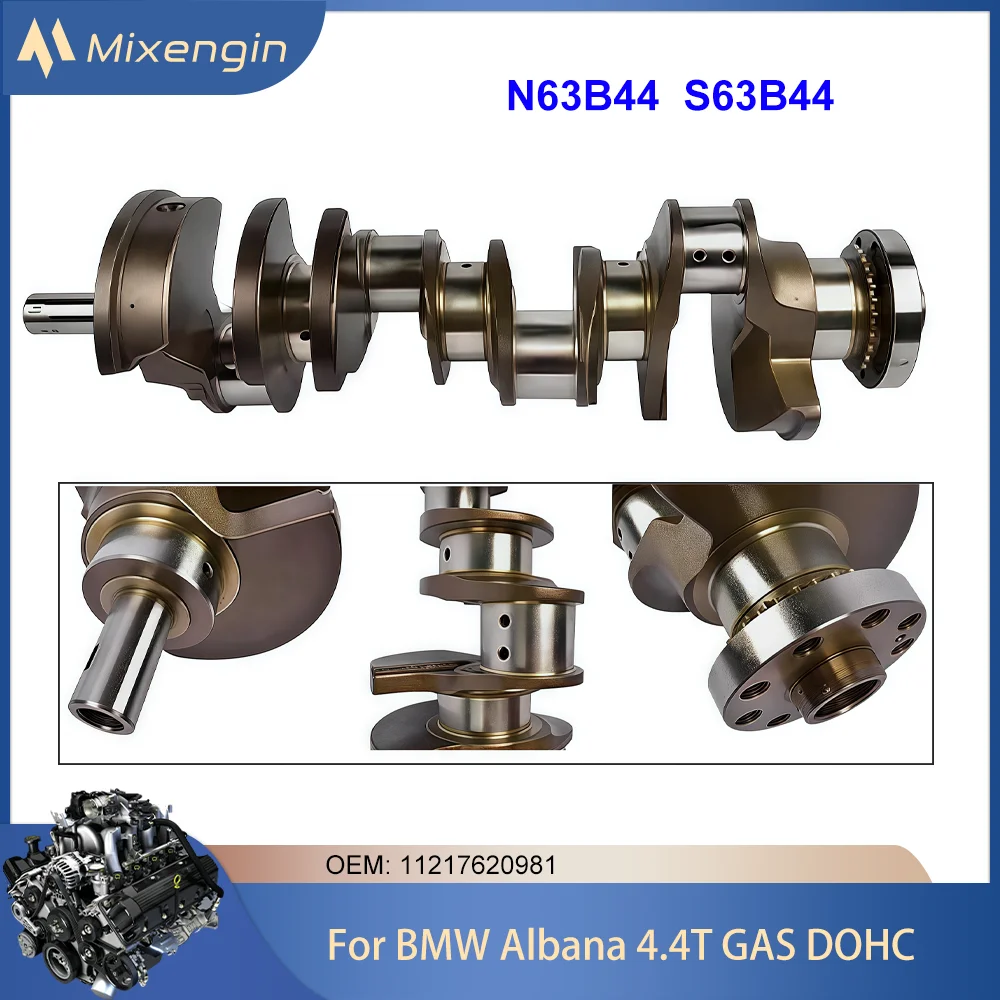 Engine Parts Crankshaft Fit N63 S63 4.4 V8 GAS DOHC For 08-23 BMW 550i 650i 750i 850i X5 X6 X7 Albana B5 B6 B7 4.4T 11217620981