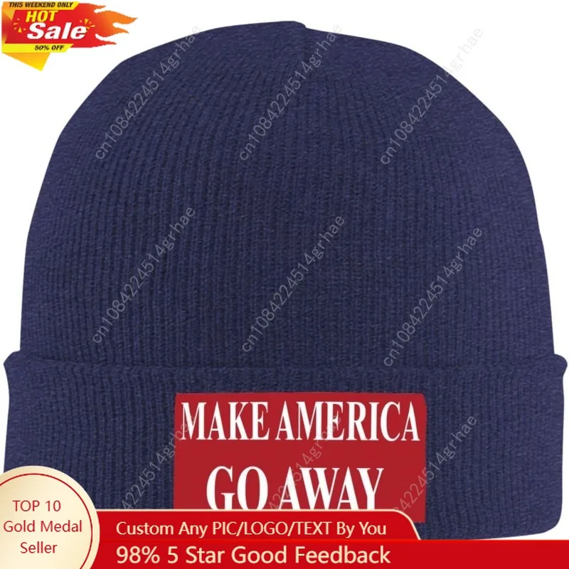 Make America go Away Knit hat Greenland is not for Sale Soft Beanie