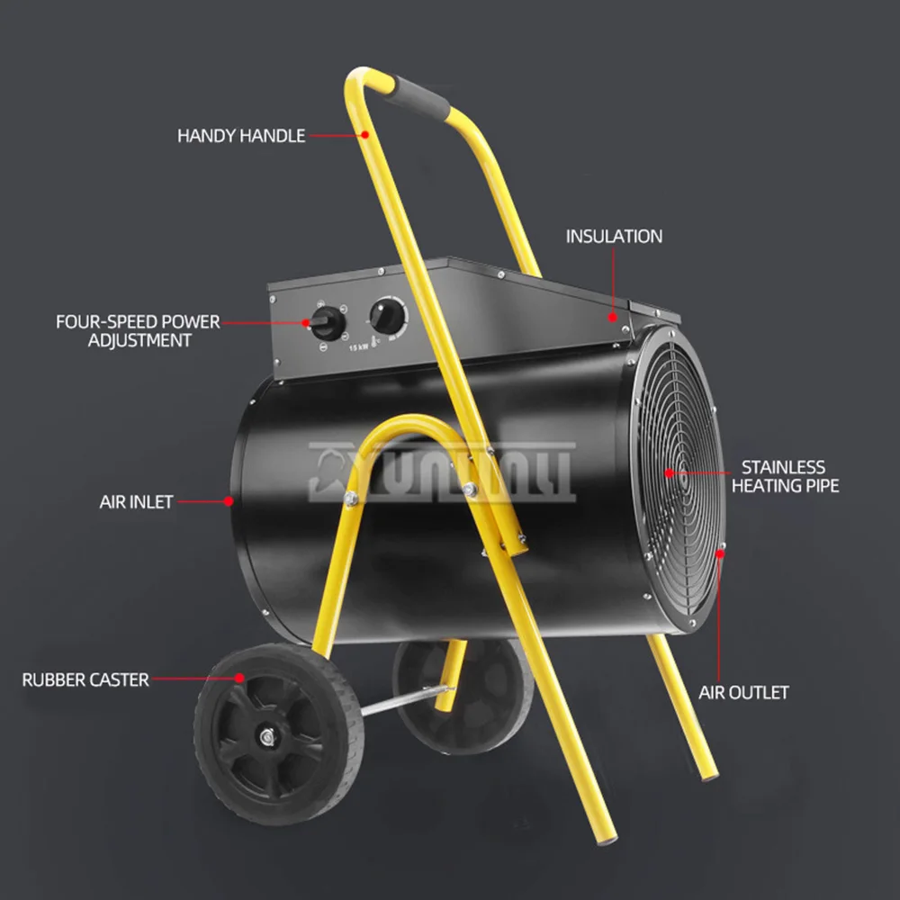 Industrial Electric Heaters Calefactores High-power Electric Heating Fan Commercial Large Area Heater Heizung