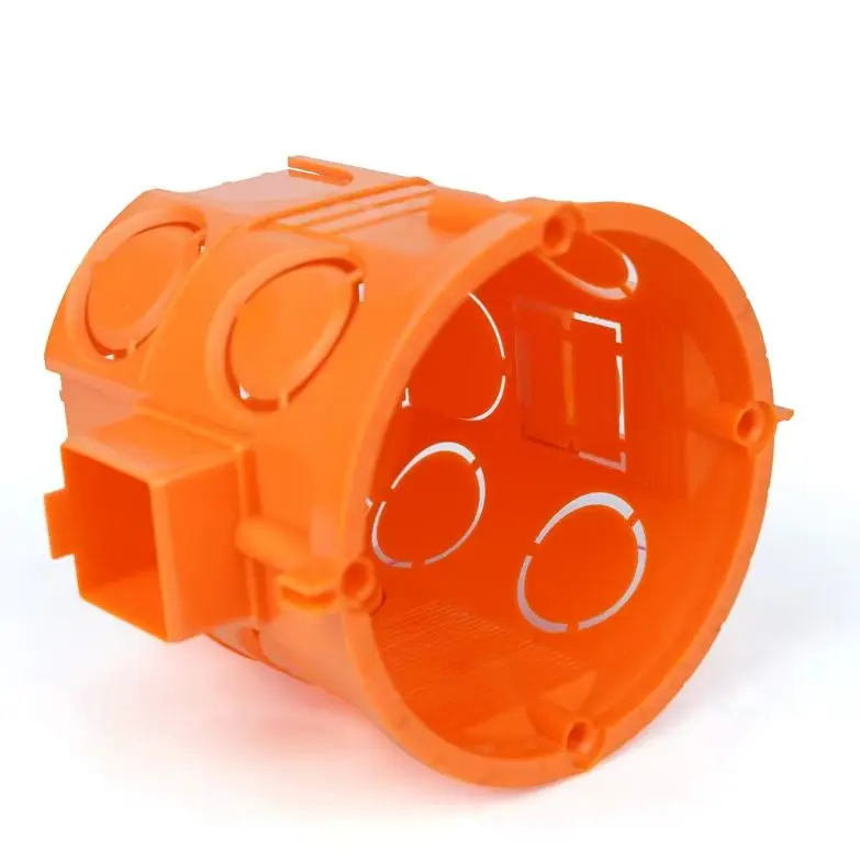 TAWOIA EU Standard Wall Round Mounting Box 3packs Orange Back Box Internal Cassette Wiring Box For Switch And Socket WB-orange3