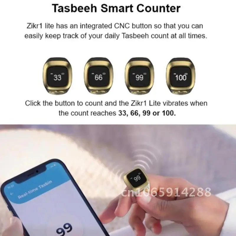 Electronic Digital Tasbih Tally Counter with Prayer Counter Tasbeeh Finger Counter Counter Prayer Reminder Time