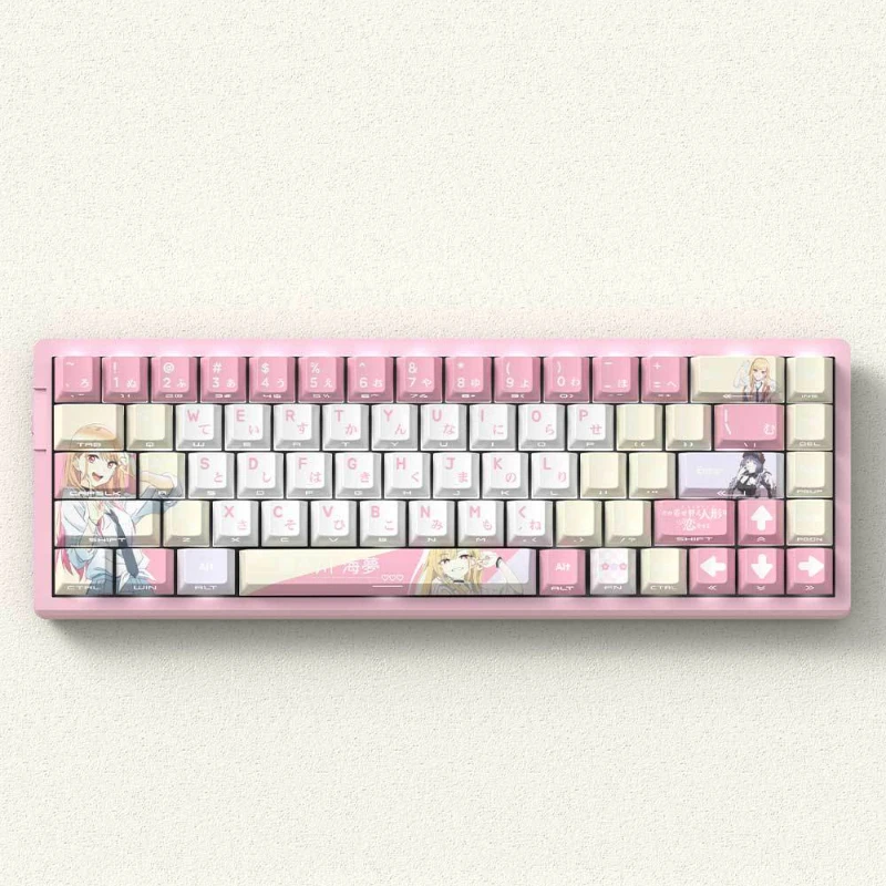 Klawisze Miyu Kitagawa Marin, Klawisze Anime, OEM z bocznym grawerem, Przezroczyste, Klawisze PBT z 5-stronną sublimacją — zdjęcie produktu 6