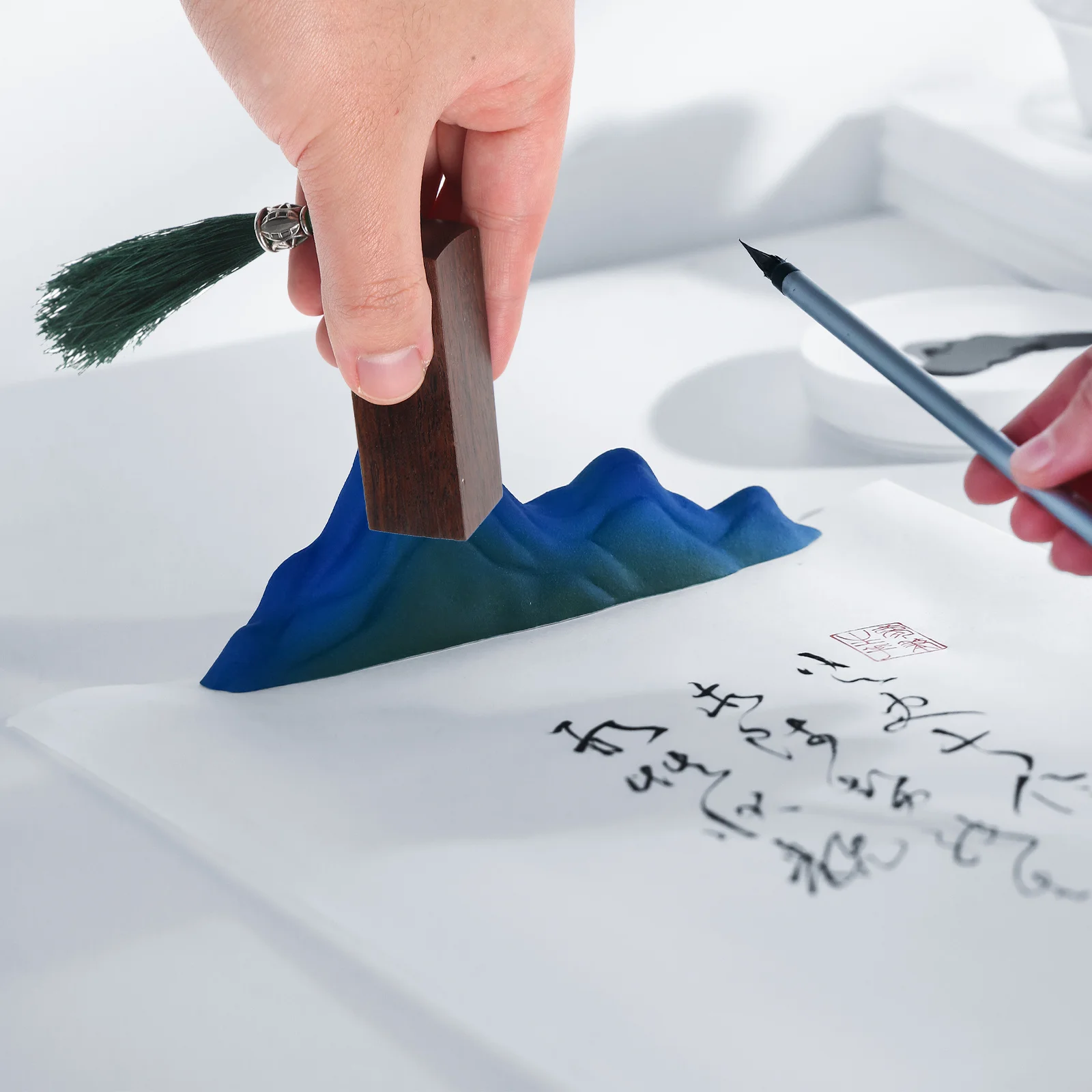 ختم خشبي لتقوم بها بنفسك نحت ممارسة ختم اسم فارغ مع شرابة سجل القصاصات أداة الخشب ختم العرض الحرفية #1