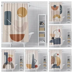Home shower curtains for bathroom waterproof fabric Modern Nordic style bathroom Curtains shower curtain Abstract morandi plant