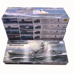 TRUMPETER 1/700 Aircraft Carrier Battleship Submarine Assembly Military Electric Ship Model with Motor Toy