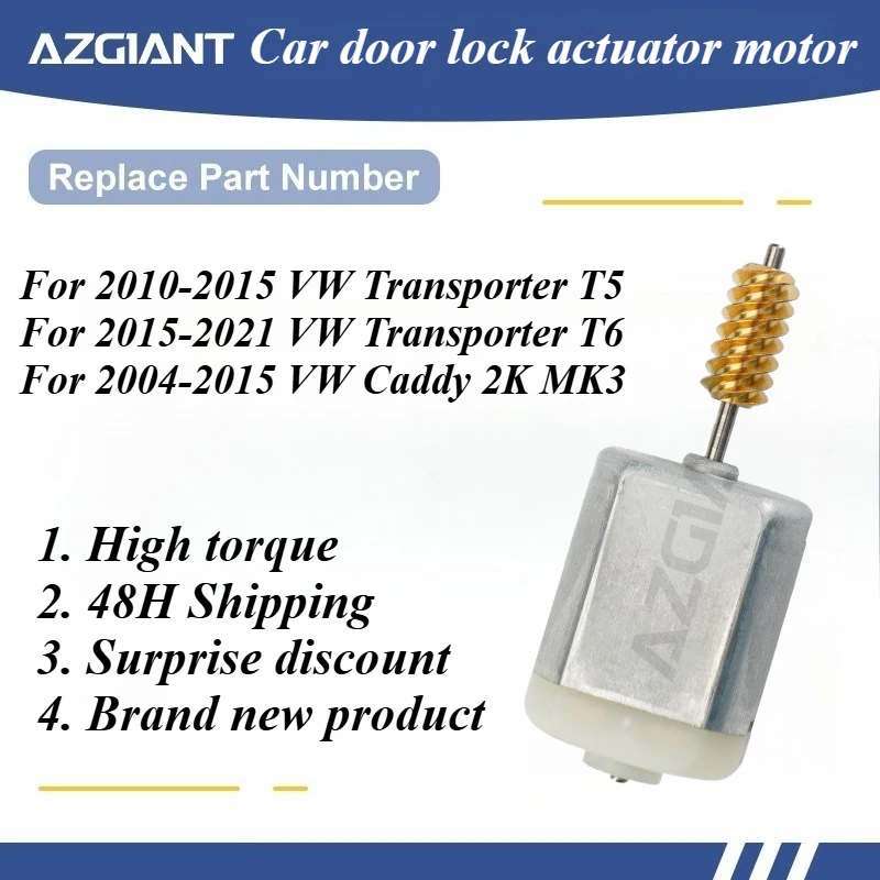 

AZGIANT High quality car door lock motor for 2010-2015 VW Transporter T5/2015-2021 VW Transporter T6/2004-2015 VW Caddy 2K MK3