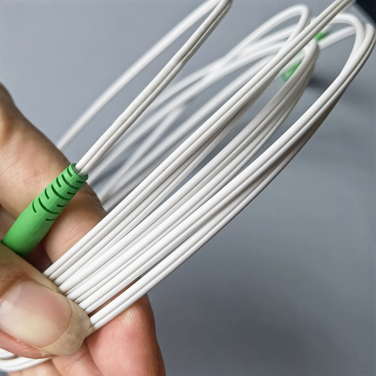 Indoor Fiber Drop Cable Optical Patch Cord FTTH SC/APC To SC/APC Single Mode Optical Fiber Cable With White Wire Wholesale