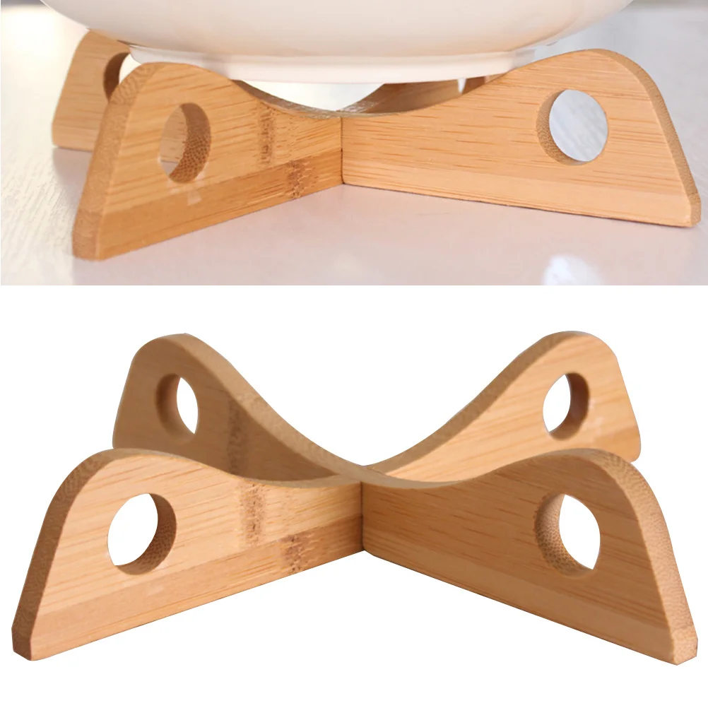 

Bamboo Pot Holder Double Sided Tableware Tray Eco-Friendly Wood Cooling For Pans Cups Plates Pots Holder Pot Rack Wood Dish Rack