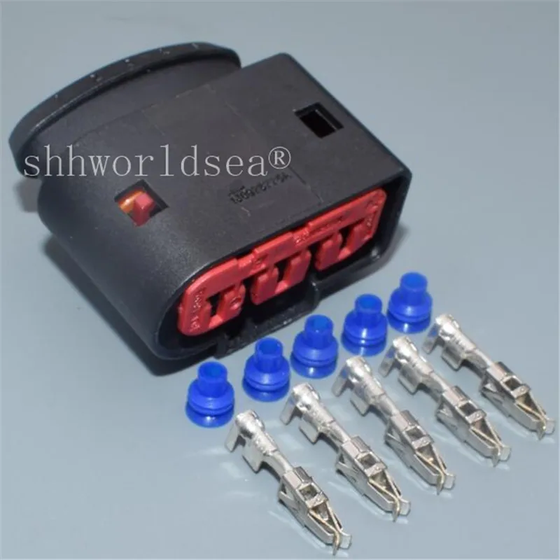 Shhworldsea 1 Set 5 Pin 1 j0 973 775A muslimaf Automotive Mass Air Flow Plug presa impermeabile per VW per Audi