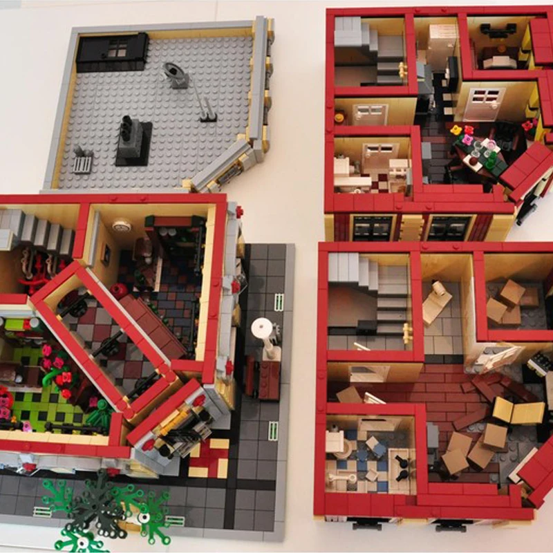 4547 PCS Building Brick Modular Wine and Flower Shop MOC Customize Modular Building Block Popular Model DIY Assembly Toy Gift