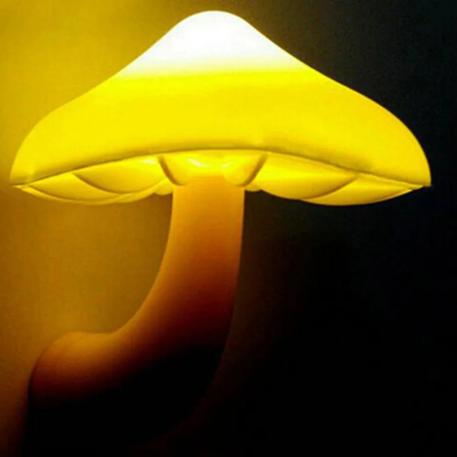 New Worm Mushroom Lamp Plug-in Light Control Night Light Wholesale Yellow Light Worm Mushroom Light Control Night Light  Decor