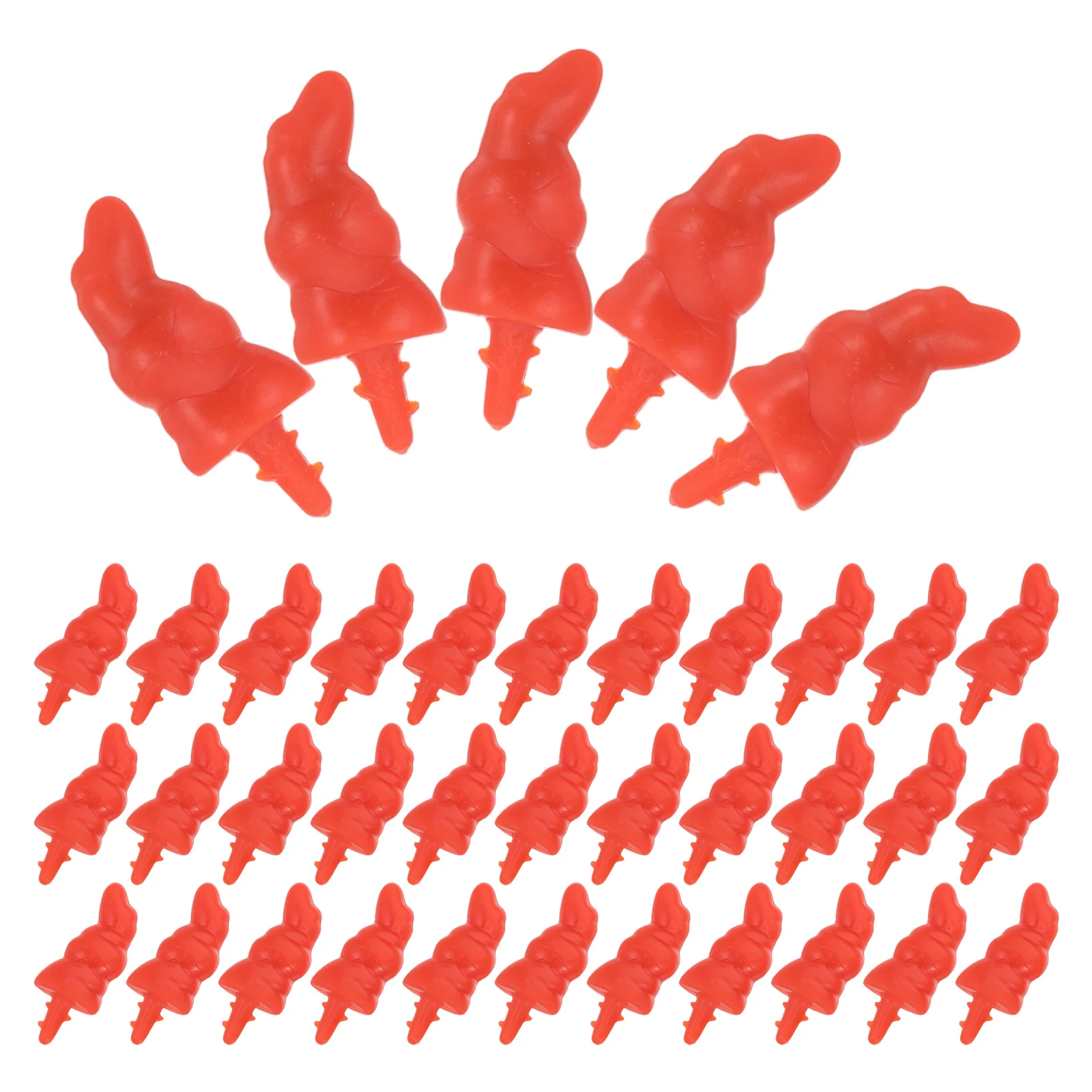 

80Pcs Snowman for Crafts Mini Plastic Red Christmas Supplies DIY Holiday Decorations Winter Snowman