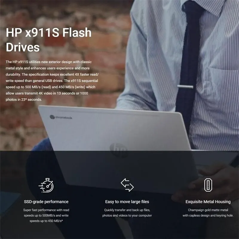 HP خارجي Ssd 1 تيرا بايت الحالة الصلبة USB 3.2 قرص فلاش 512 جيجابايت 256 جيجابايت محرك القلم صغير بندريف ذاكرة عصا جهاز محمول U القرص