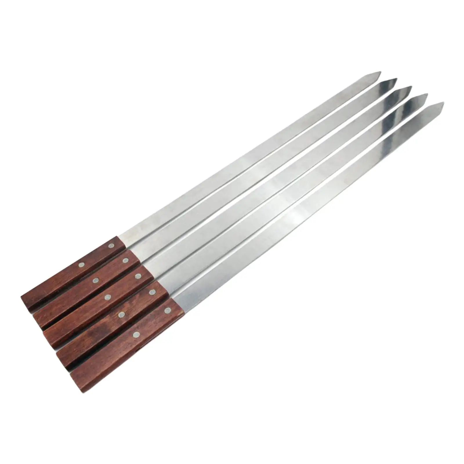 5 Pack Kebab Stick Fork Protect Your Hands Flat Skewers for , , Chicken, , Vegetables,