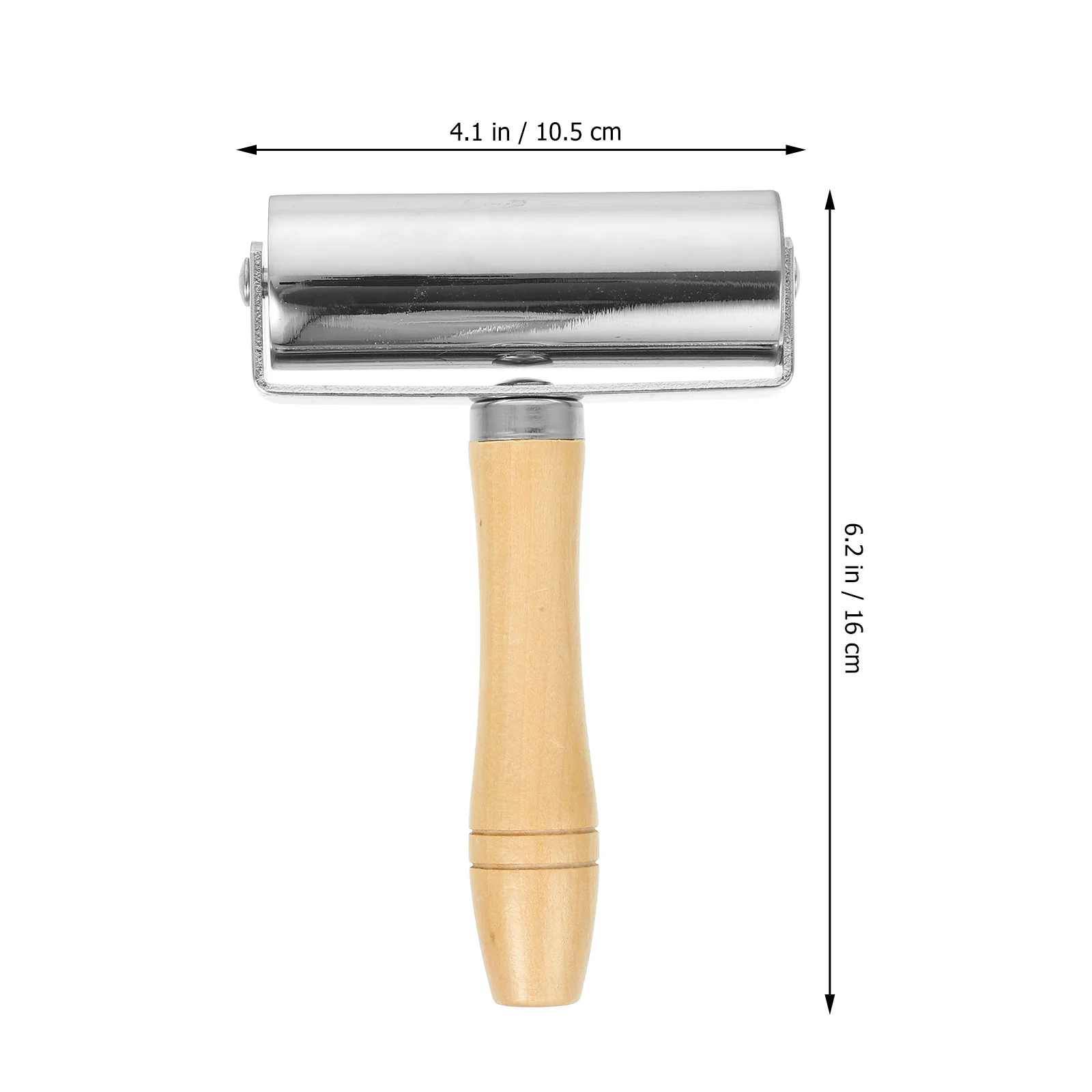 

Rolling Pin Kitchen Tool Multi-Functional Dough Roller For Pizza Pastry Stainless Steel Wood Handle Nonstick