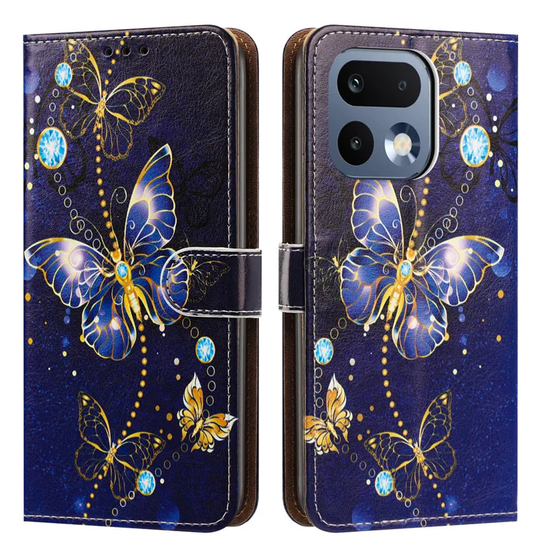 Painted Case on For OPPO Realme C100 Neo 7X Narzo 80 P3 P4 Lite V70 Note 70T 70 80 5G Leather Flip Stand Phone Cover Cute Flower - view 3
