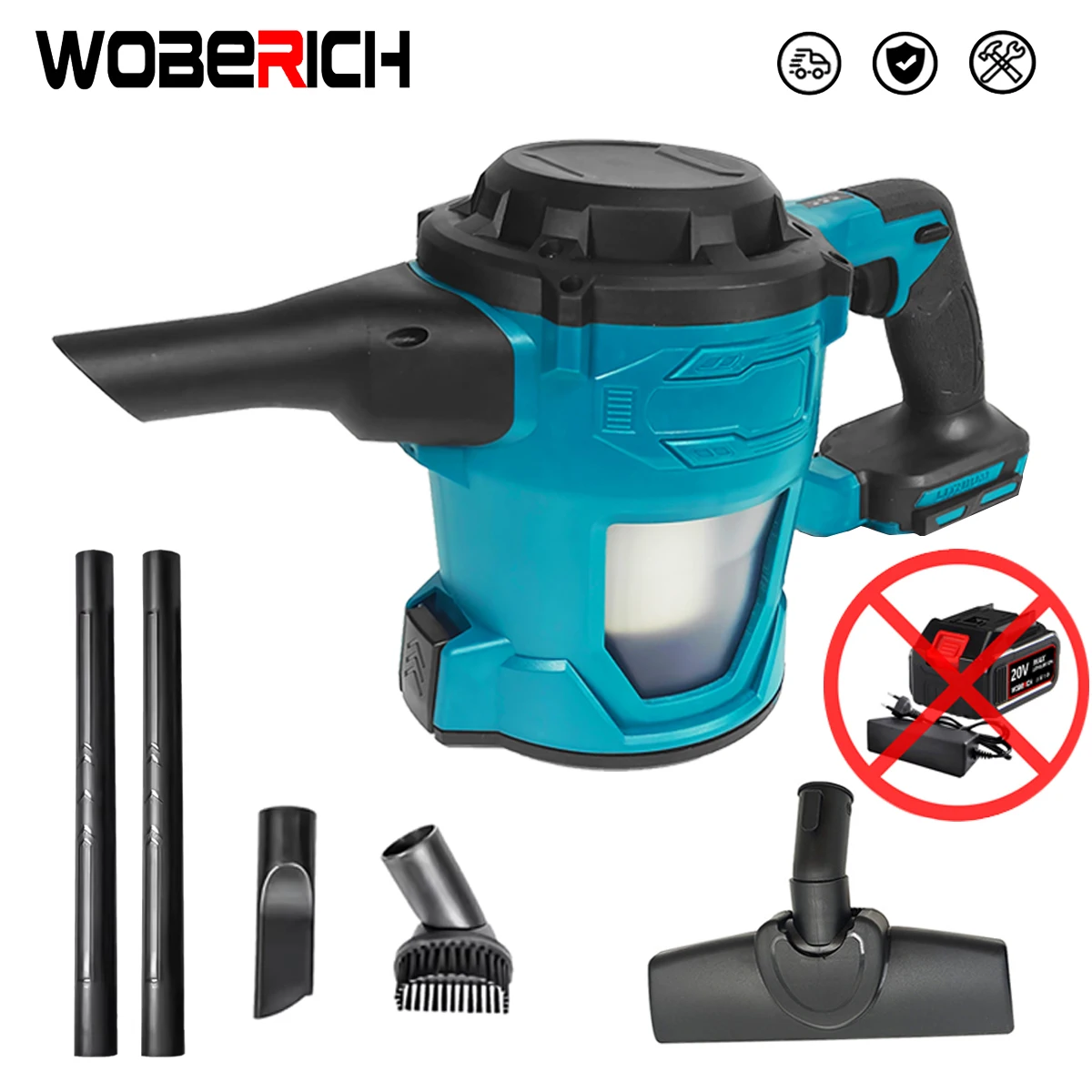 Electric Air Blower Cordless Handhold Vacuum Cleaner Tool Leaf Blower Clean Fallen Leaves Dust Snow(No battery) for Makita 18V