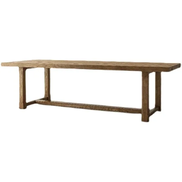 Restaurant Long Solid Wood  Dining Table Eating Tables for Home Use Furniture Wood Plank Dining Table