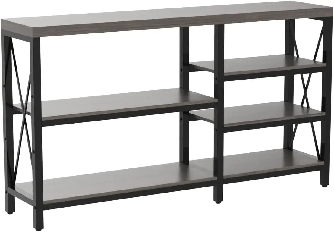 

Tables for Entryway, Sofa Console Table Narrow with 5-Tier Storage Shelves for Living Room, Couch Hallway Table