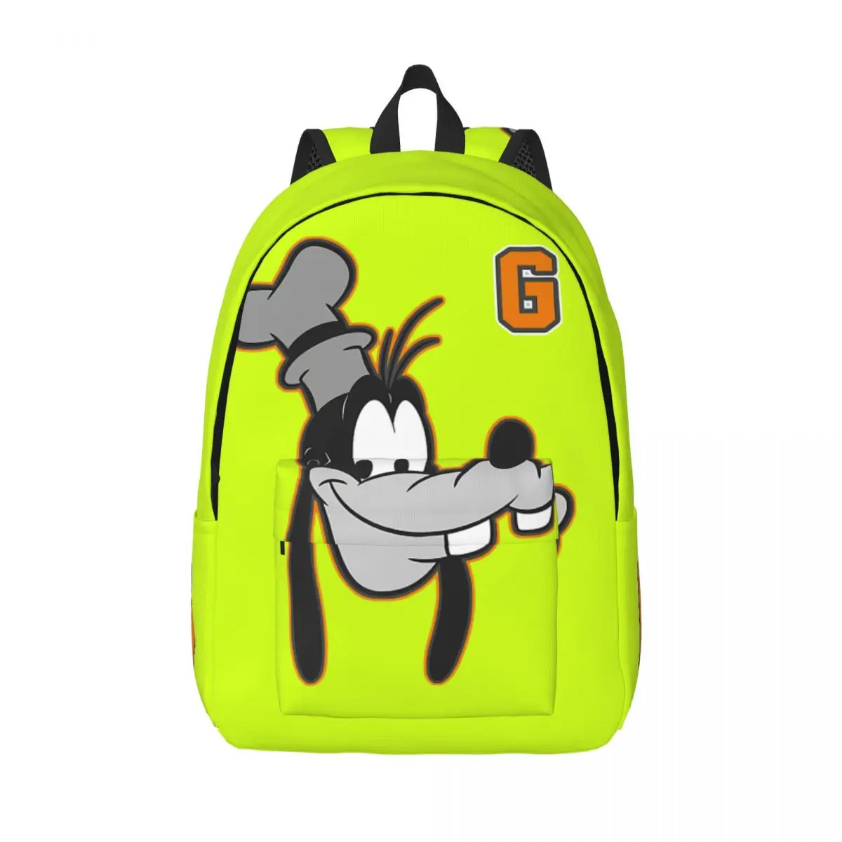 Orange Outline Portrait Classic Laptop Bag Disney｠Goofy Students Dual-Use Outdoor Back To School Gift Large Capacity Daypack