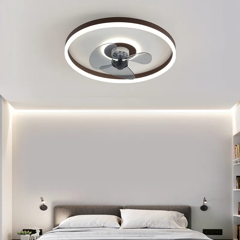 Ceiling Fan Lamp Ultra-Thin Bedroom Shaking Head Fan Lamp Dining Room Internet Celebrity Nordic Lamps