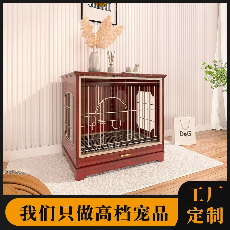 Spot solid wood Chinese dog cage, small and medium-sized Shiba Inu Teddy Corgi special high-end luxury furniture boutique dog ho