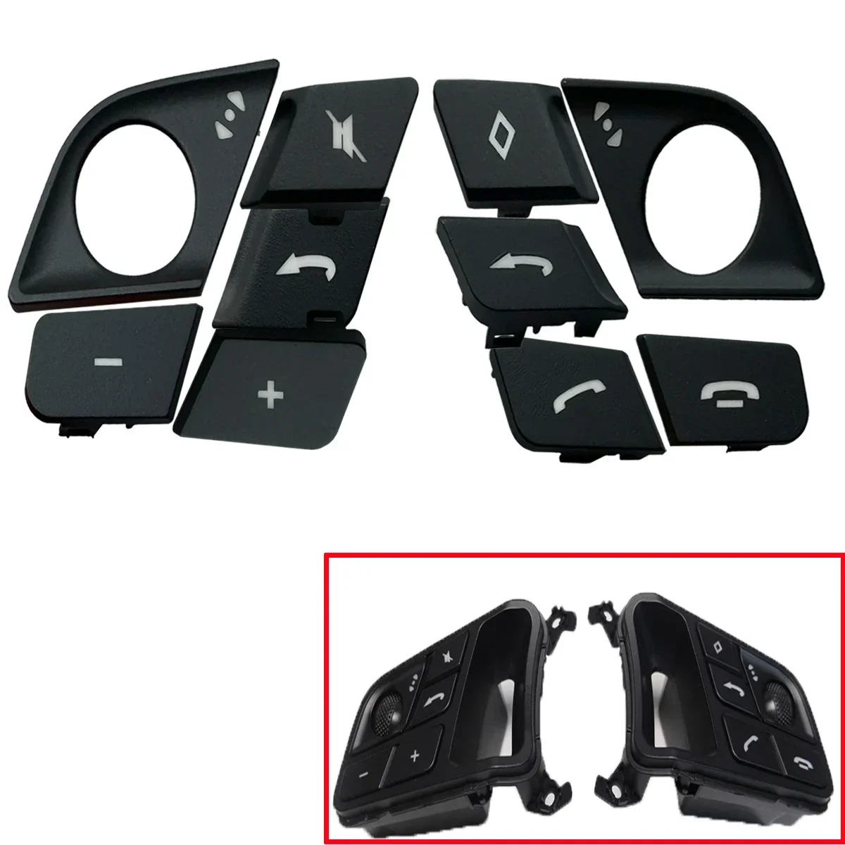 x1 New Steering Wheel Multifunction Switch Button Cover Cap Trim for Porsche Cayenne 9YA Panamera 971 Turbo S E-Hybrid 9Y0998537