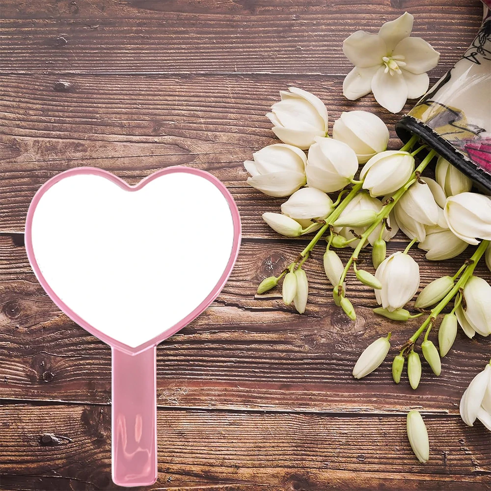 Espejo de maquillaje de mano, espejo electrochapado, herramienta portátil de extensión de pestañas para mujeres y niñas, espejos faciales, accesorios de belleza