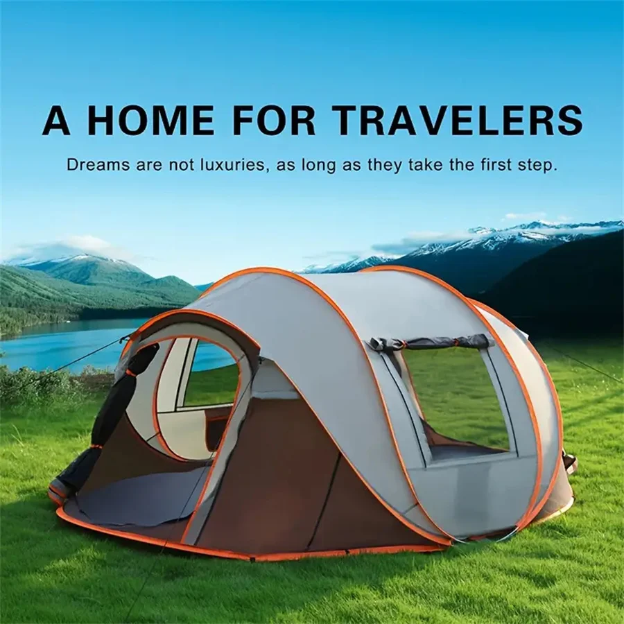 5-8 People Quickly Open Fully Automatic Pop-up Tent, Waterproof Camping Boat Tent, Portable Outdoor Tent For Travel