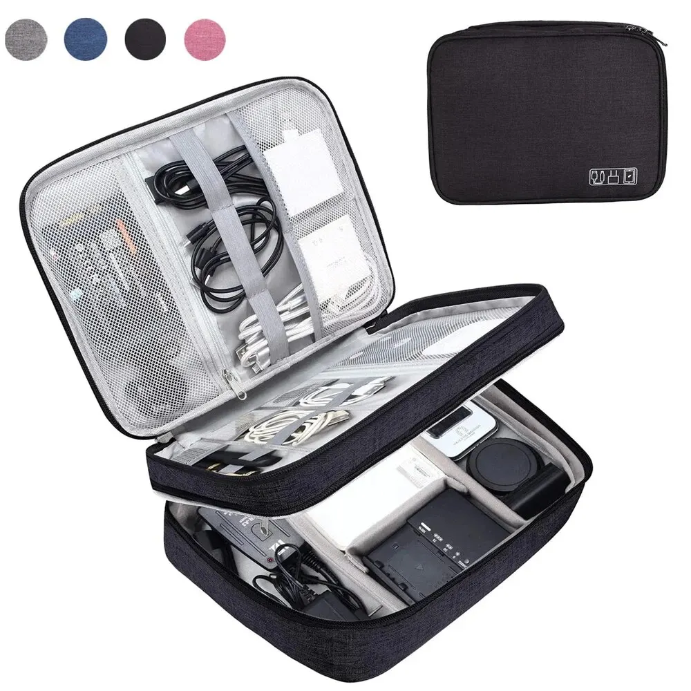 Cable Storage Bag Waterproof Digital Electronic Accessories Organizer Portable Travel Cable Organizer Case for Cable Charger 1PC