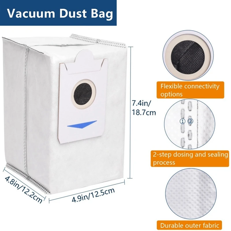 Piezas de repuesto para ECOVACS Deebot X2 Omni/Max/Pro, Kit de accesorios para aspiradora, cepillo principal, filtro para mopa, bolsas para aspiradora