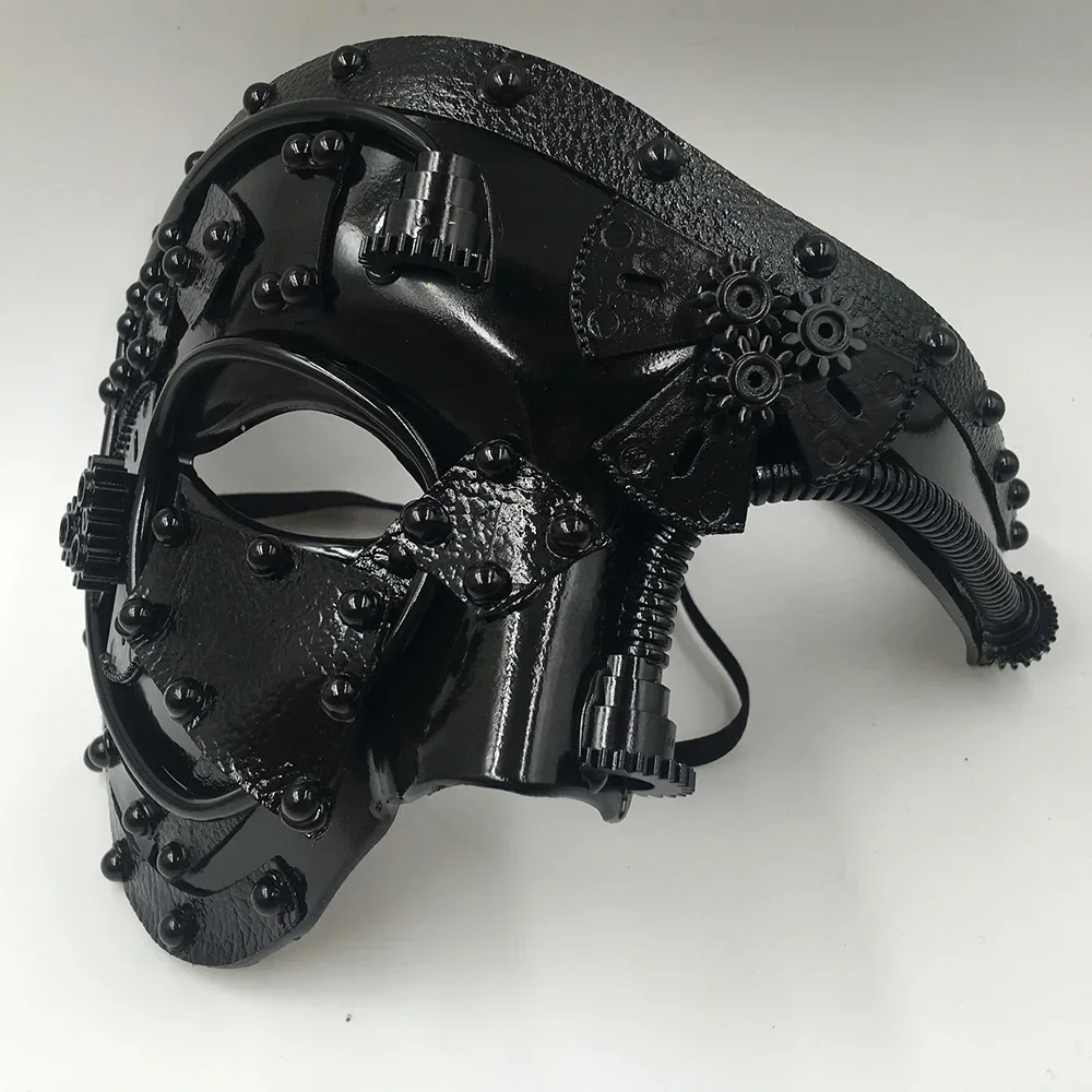 Steampunk  Phantom Masquerade Cosplay Mask Ball Half Face Men Punk Costume Halloween Party Costume Props