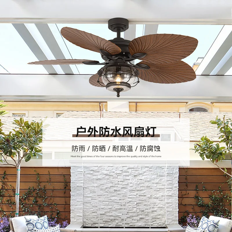 

Outdoor fan light, waterproof sunscreen, gazebo, ceiling light, open-air sunroom, ceiling with light, electric frequ